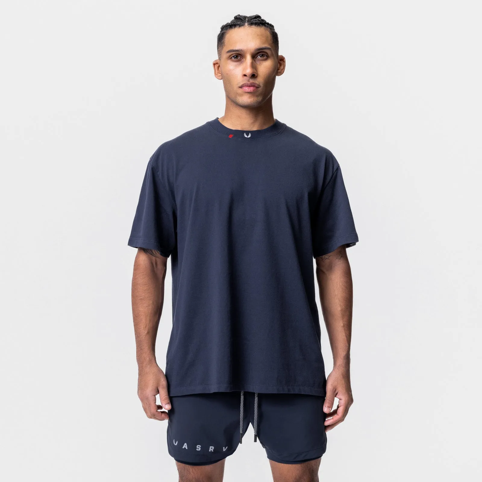 0669. Technical Essentials Relaxed Tee - Navy