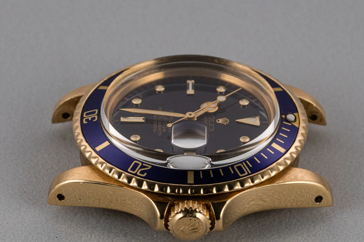 1978 Rolex 18k YG Submariner 1680 Blue Dial