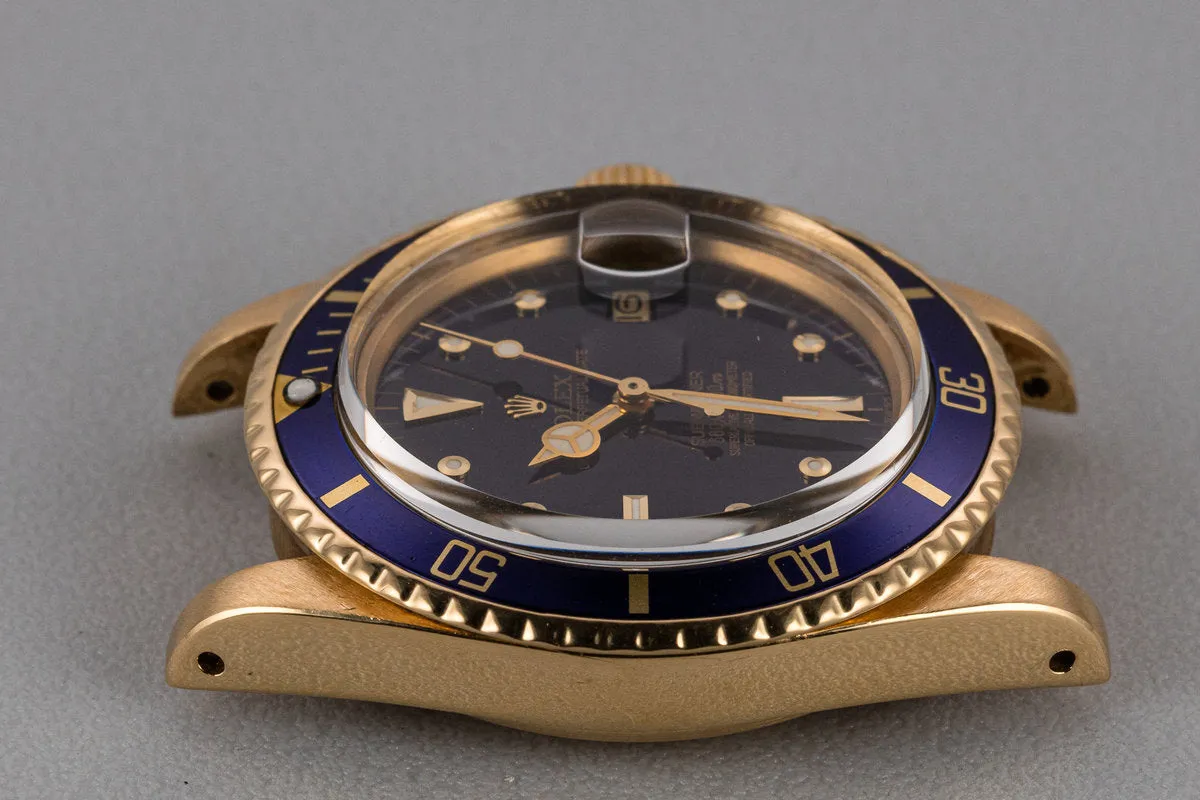 1978 Rolex 18k YG Submariner 1680 Blue Dial