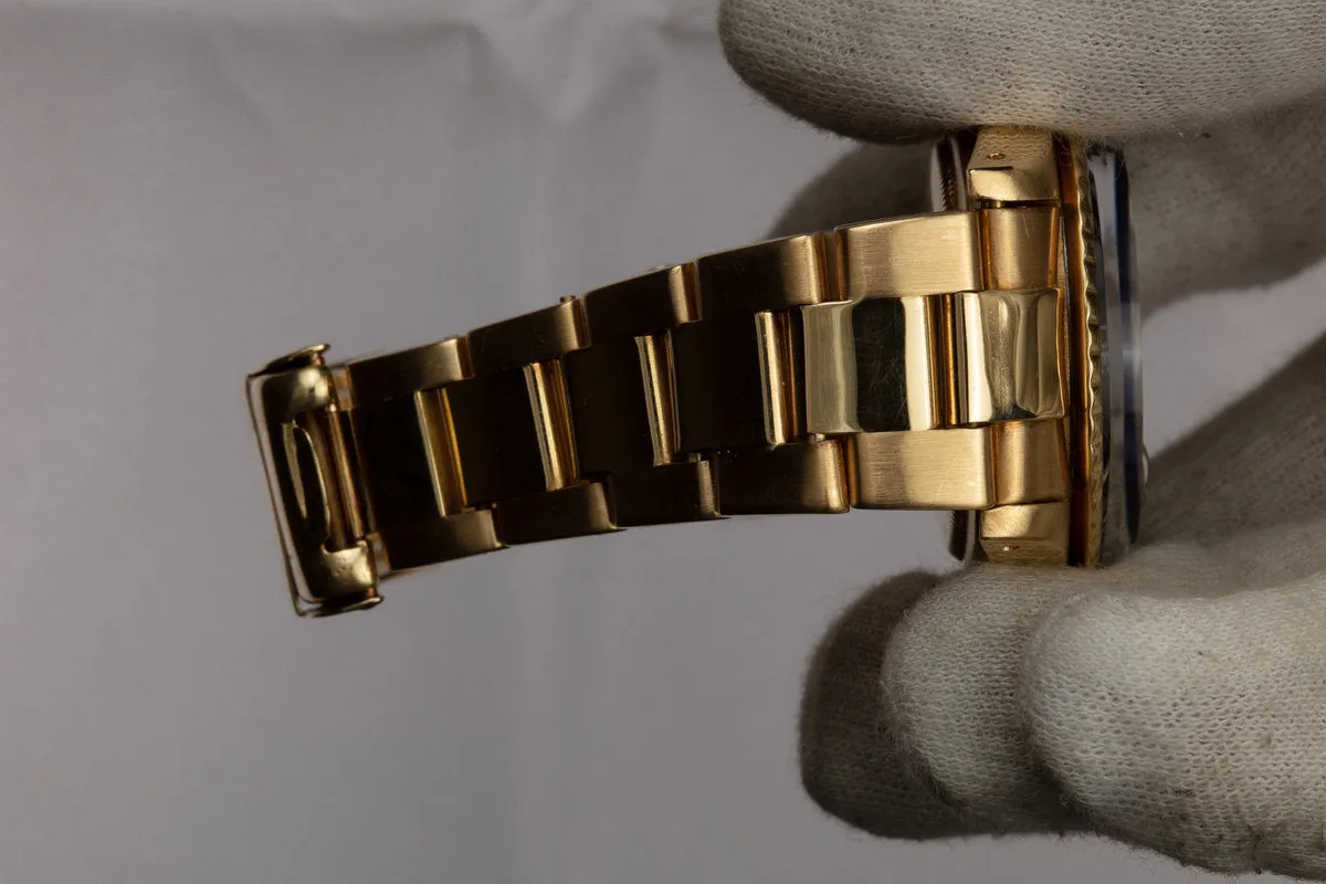 1978 Rolex 18k YG Submariner 1680 Blue Dial