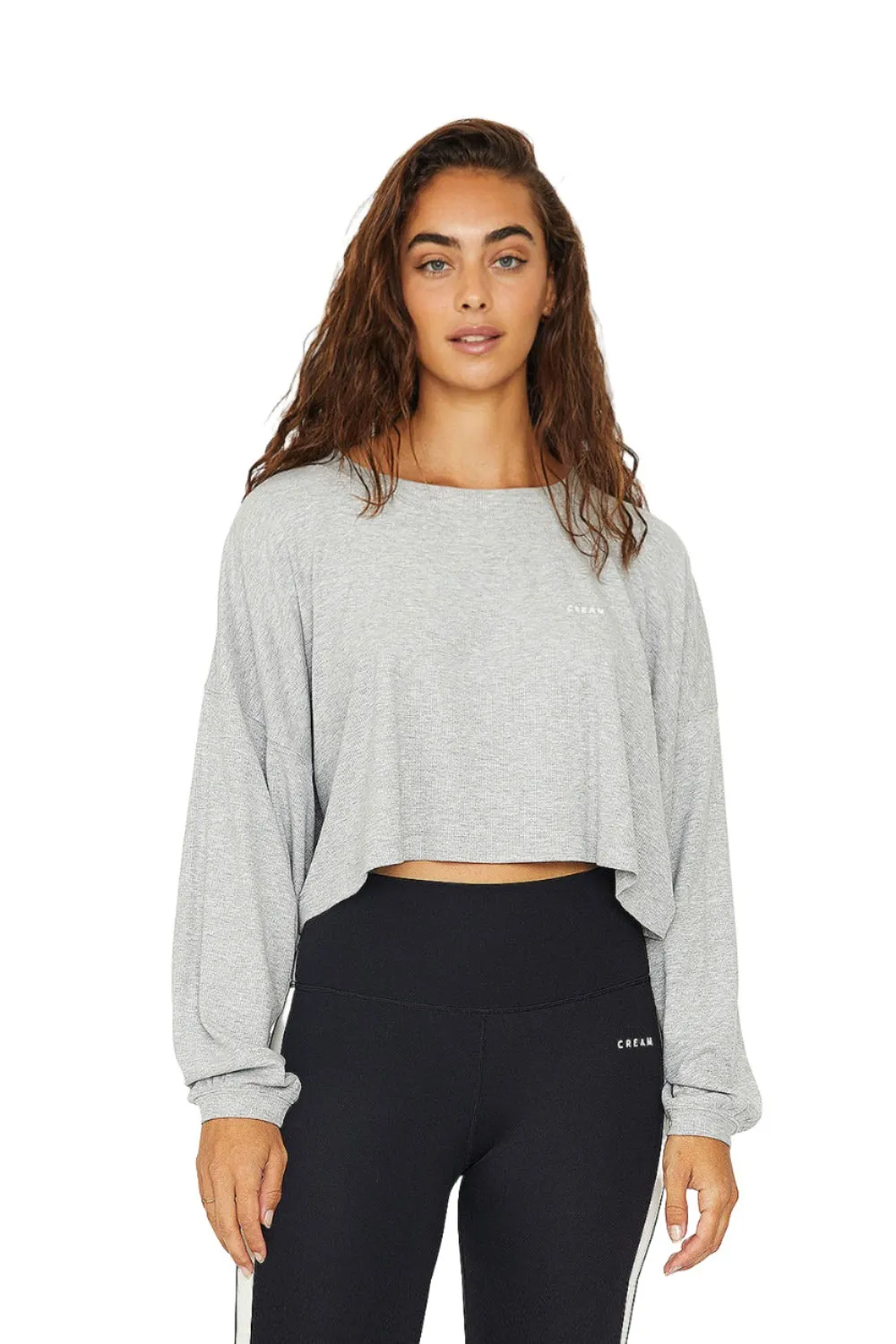 Alexa long sleeve Top - Heather Gray