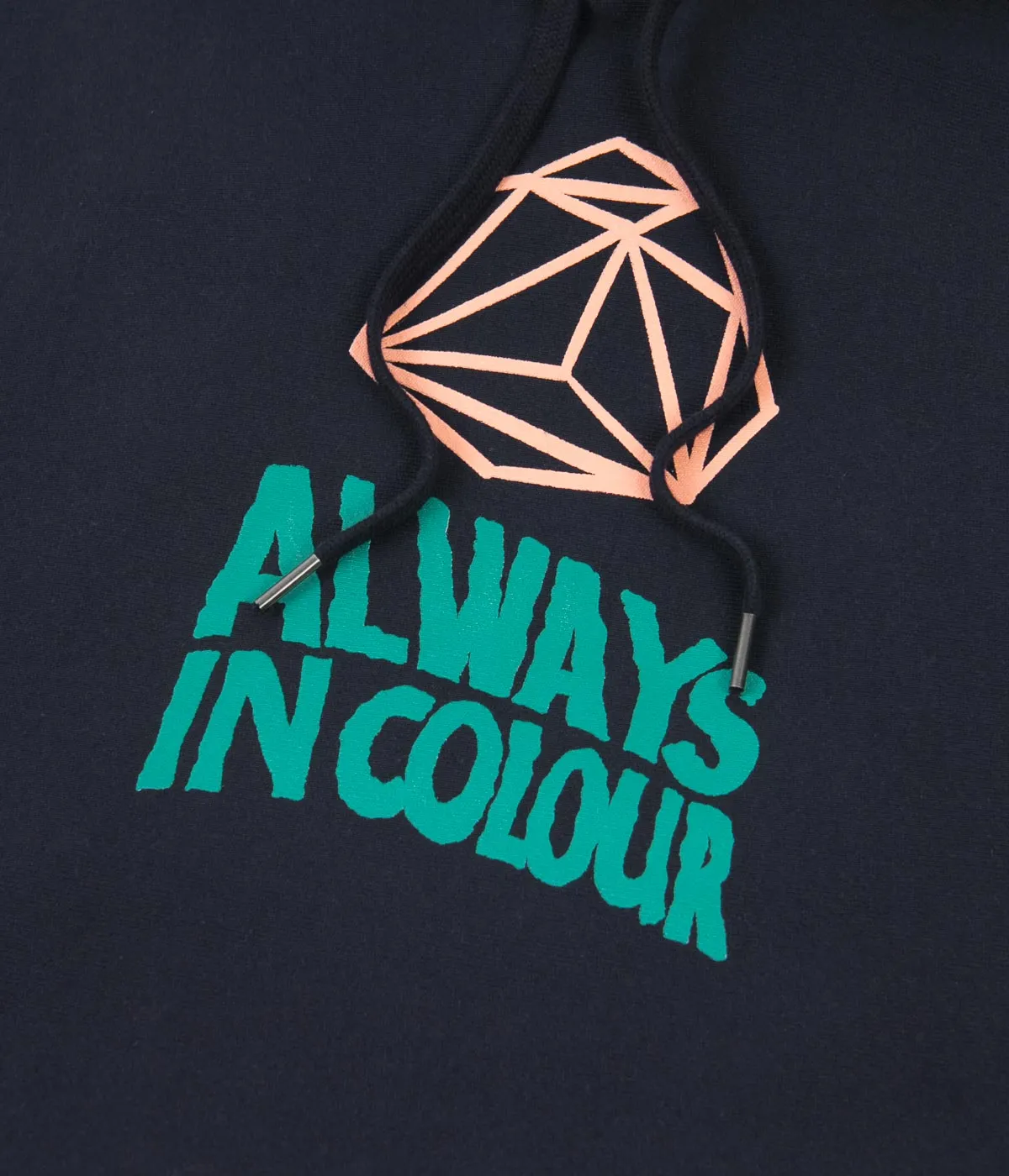 Always in Colour Geometric Hoodie - Navy