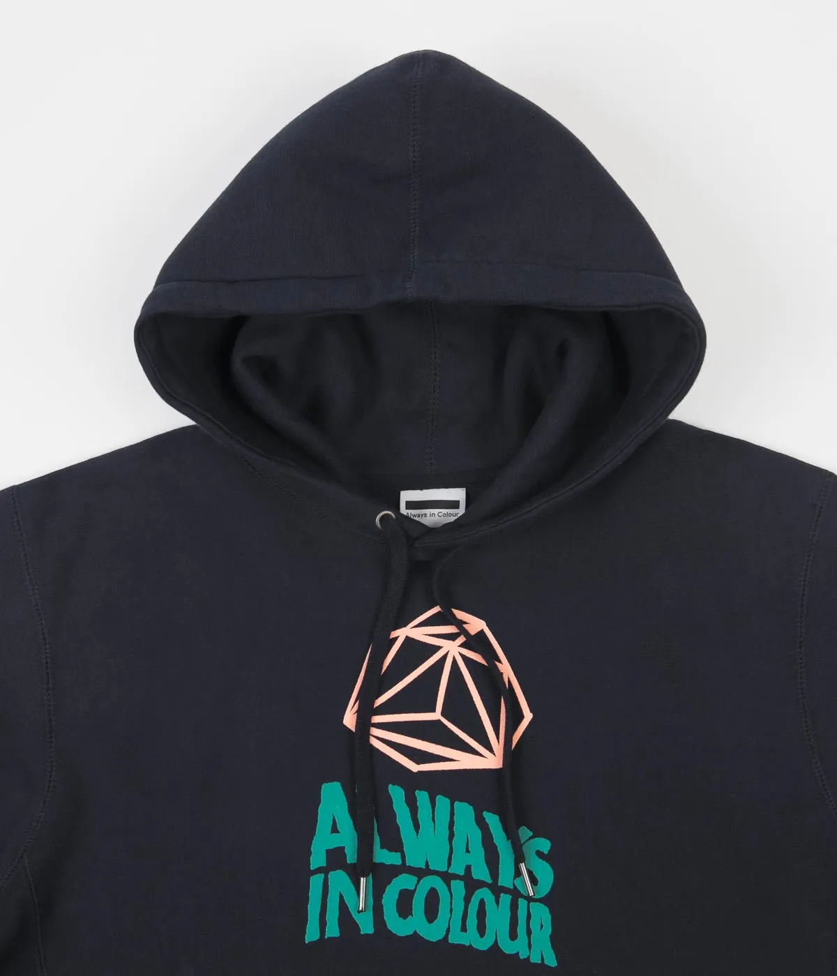 Always in Colour Geometric Hoodie - Navy