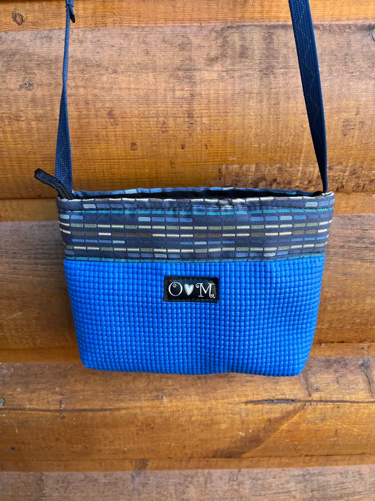 BBop Blue adjustable strap-Geometric Print Fabric