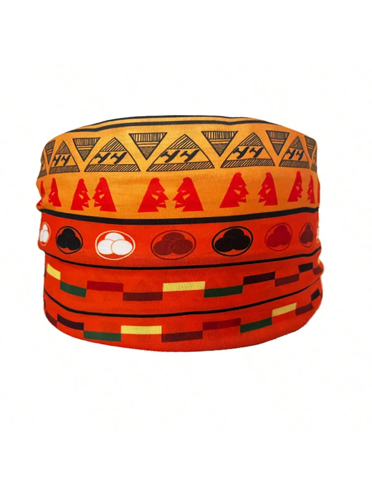 Bohemian African Print 15CM Yoga Sports Waist Pack Hairband Sweat Absorbent Elastic Cotton