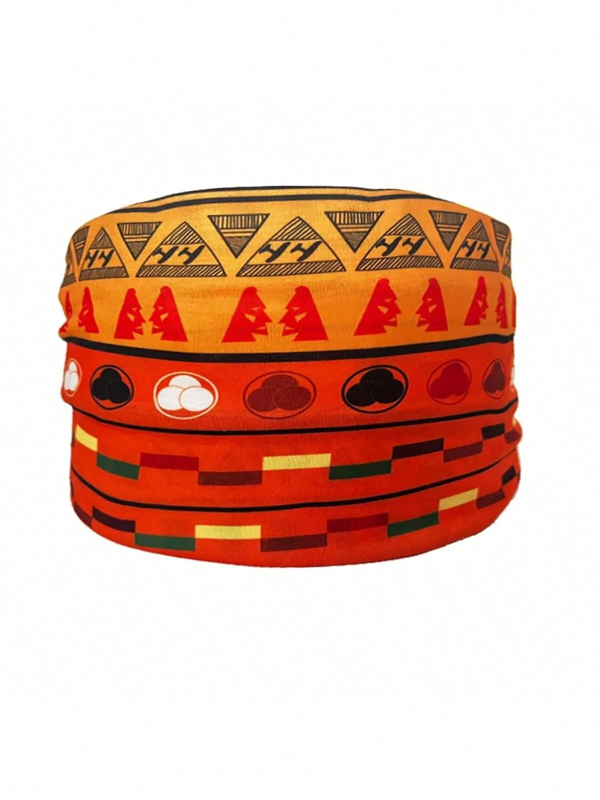 Bohemian African Print 15CM Yoga Sports Waist Pack Hairband Sweat Absorbent Elastic Cotton