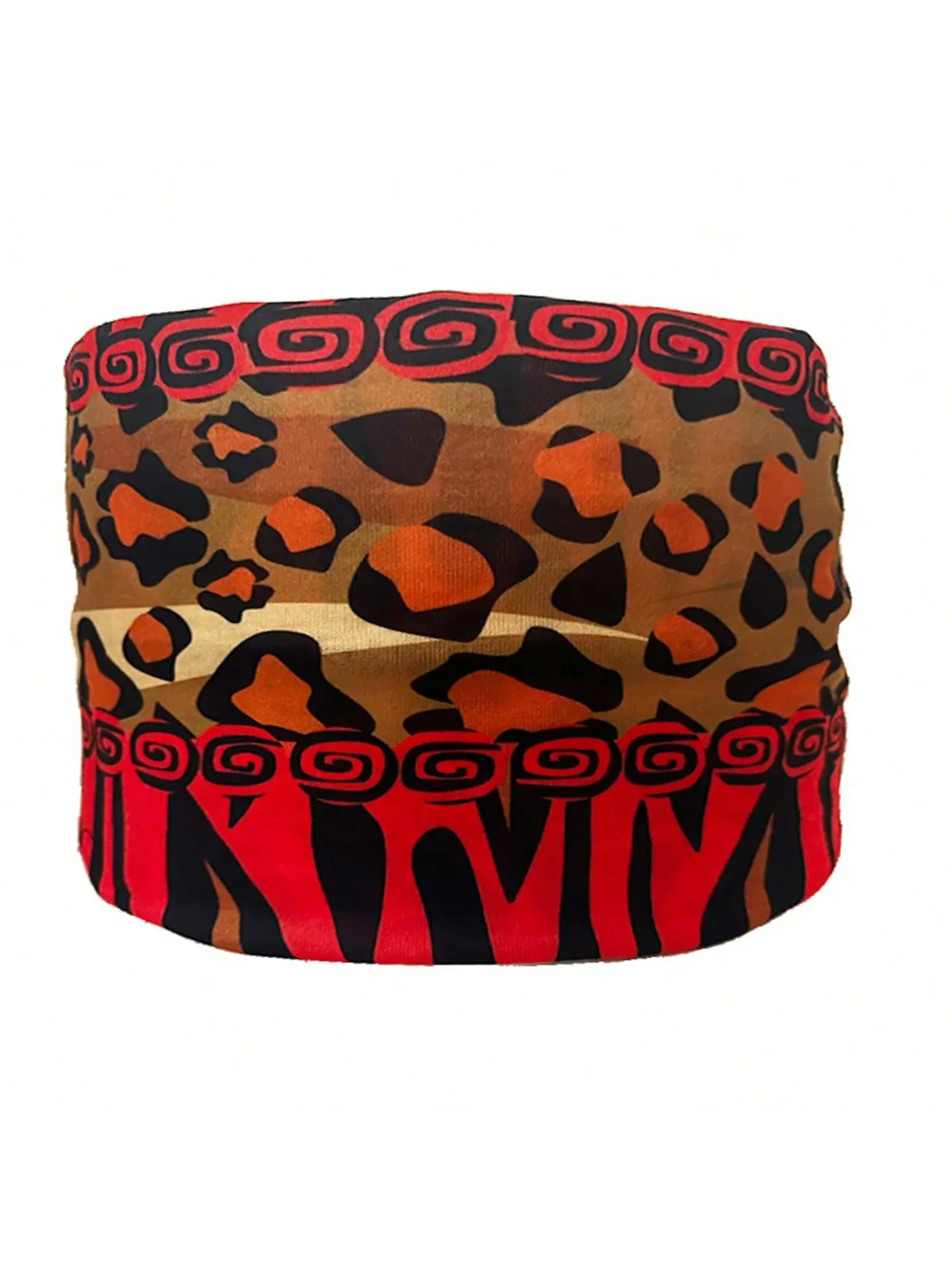 Bohemian African Print 15CM Yoga Sports Waist Pack Hairband Sweat Absorbent Elastic Cotton