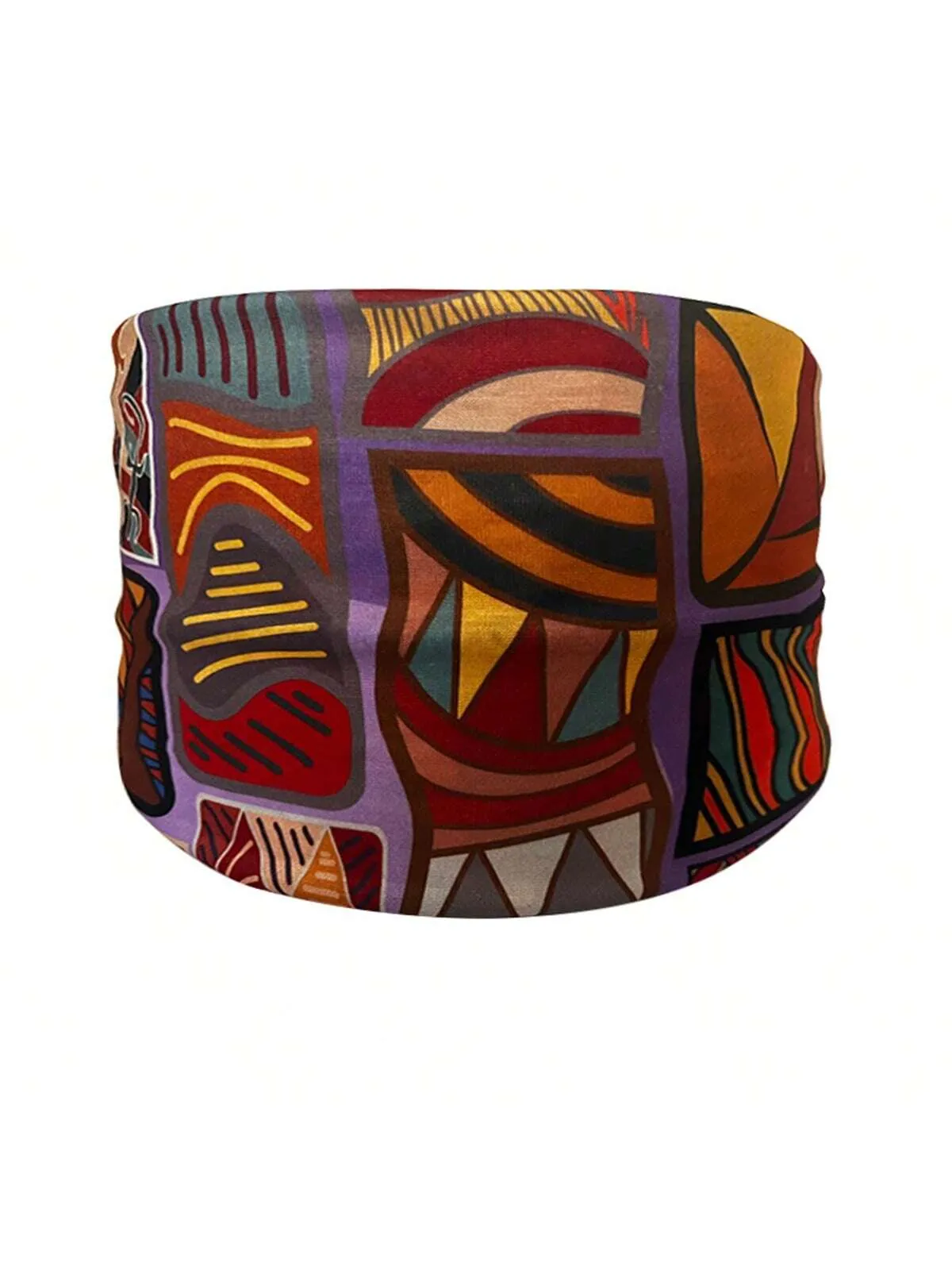 Bohemian African Print 15CM Yoga Sports Waist Pack Hairband Sweat Absorbent Elastic Cotton