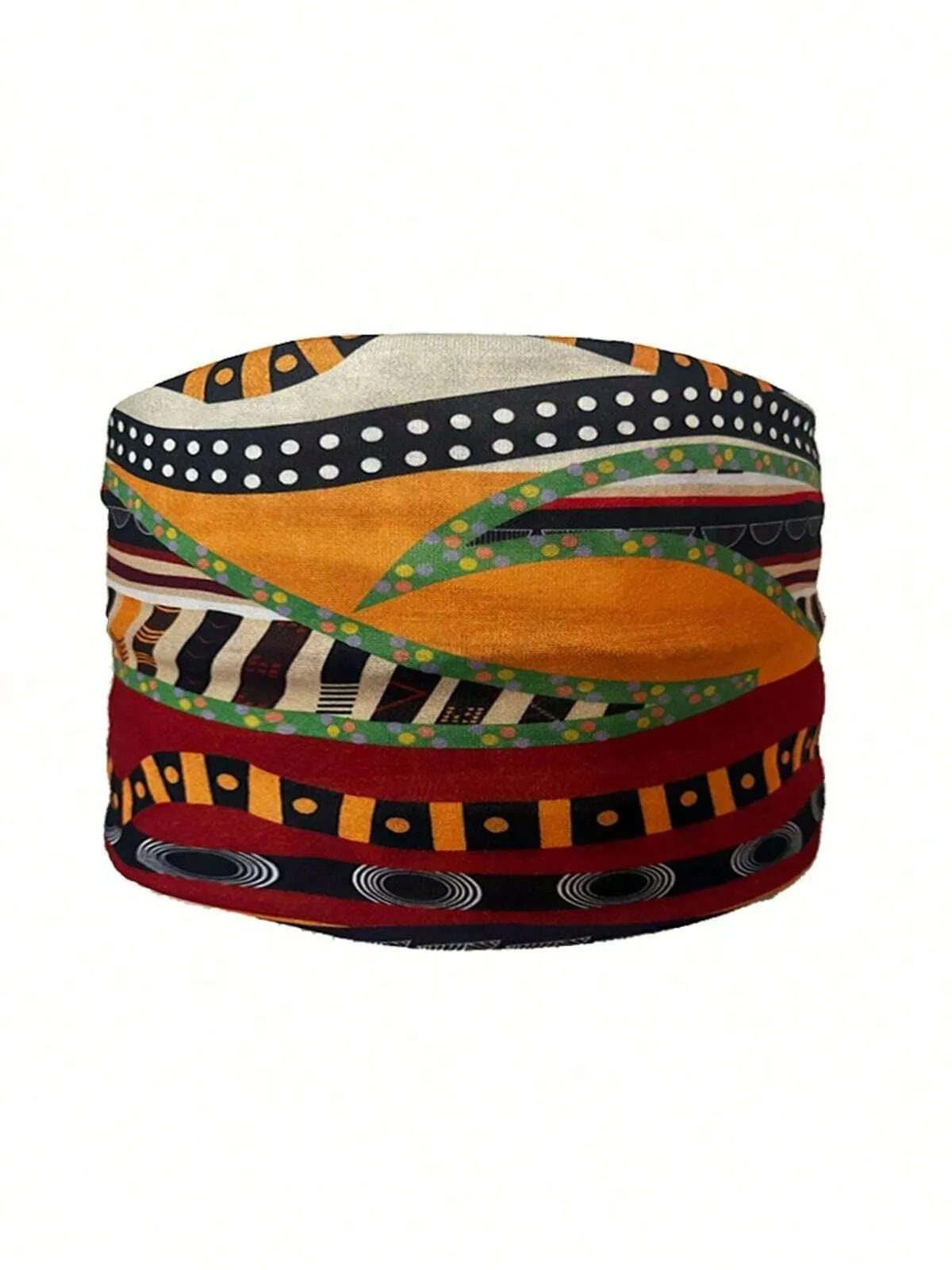 Bohemian African Print 15CM Yoga Sports Waist Pack Hairband Sweat Absorbent Elastic Cotton