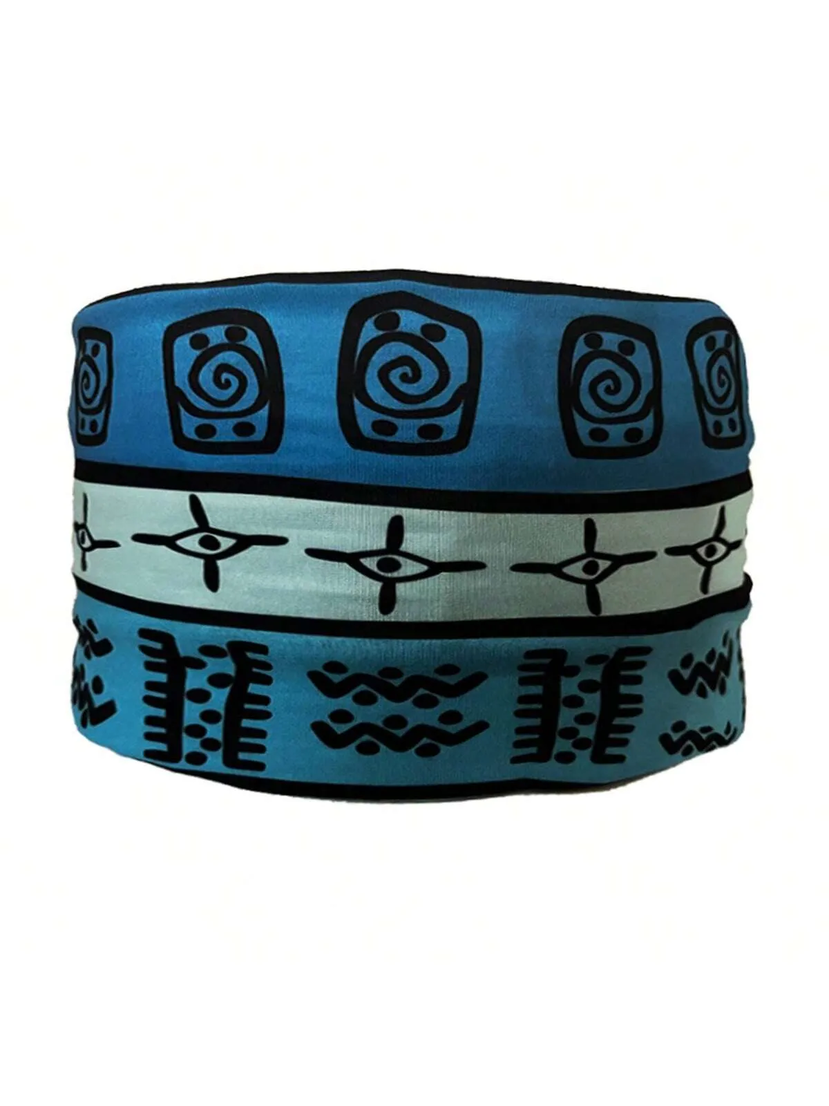 Bohemian African Print 15CM Yoga Sports Waist Pack Hairband Sweat Absorbent Elastic Cotton