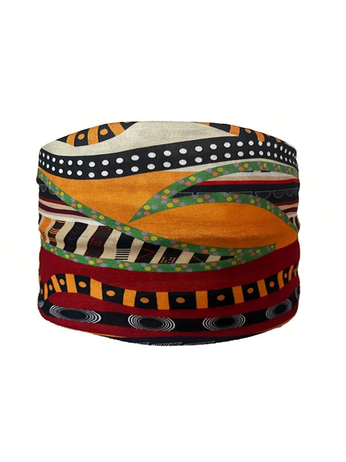 Bohemian African Print 15CM Yoga Sports Waist Pack Hairband Sweat Absorbent Elastic Cotton