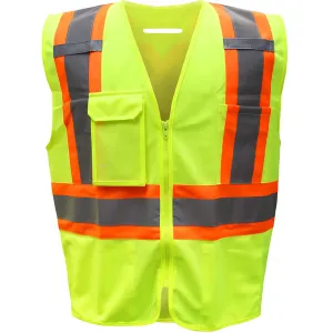 Boss 3PPN92002X ANSI Type R Class 2 Two-Tone Polyester Vest with "D" Ring Access