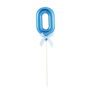 Cake Topper Number '0' - Blue
