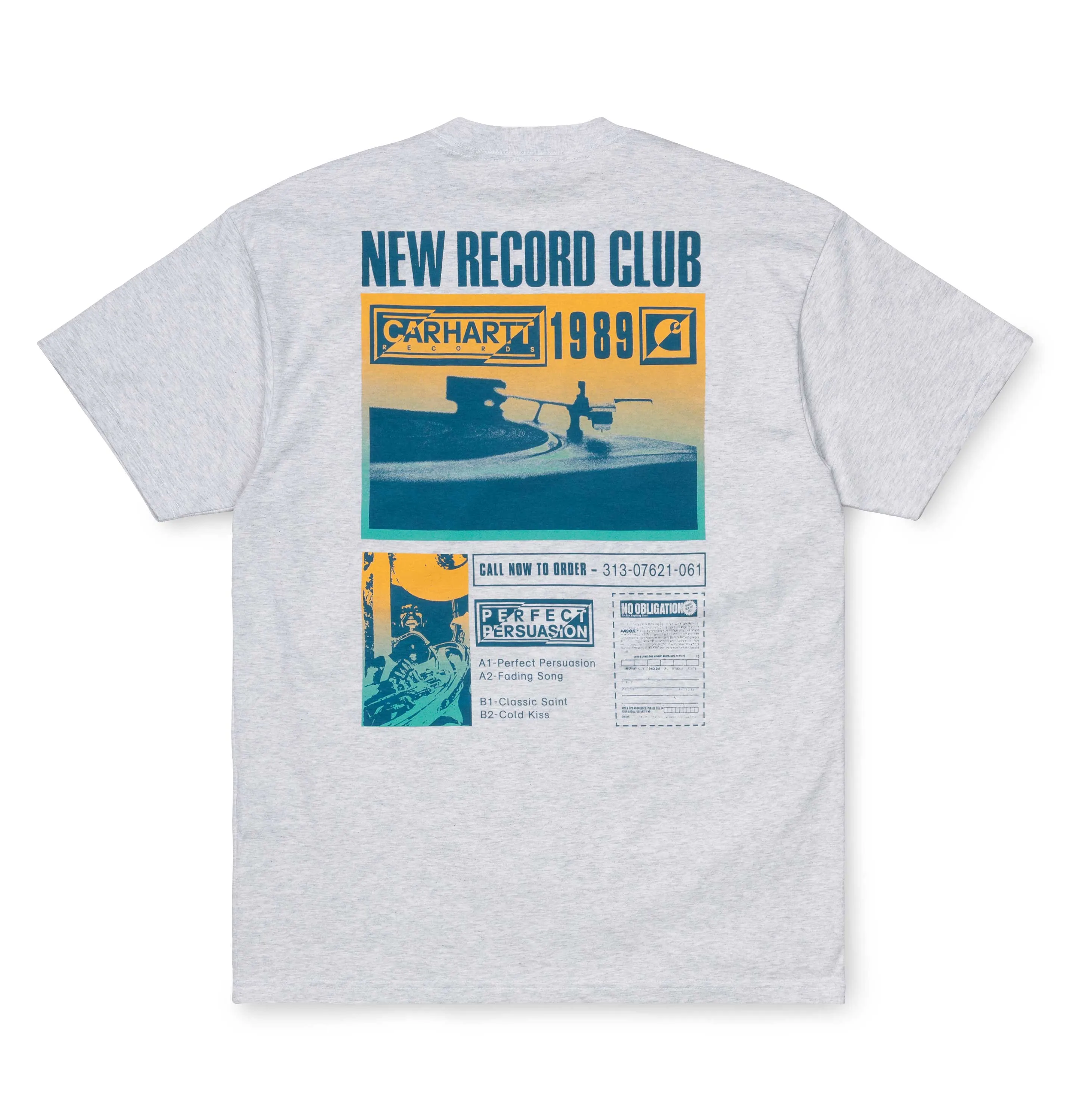 Carhartt WIP S/S Record Club T-Shirt – Ash Heather