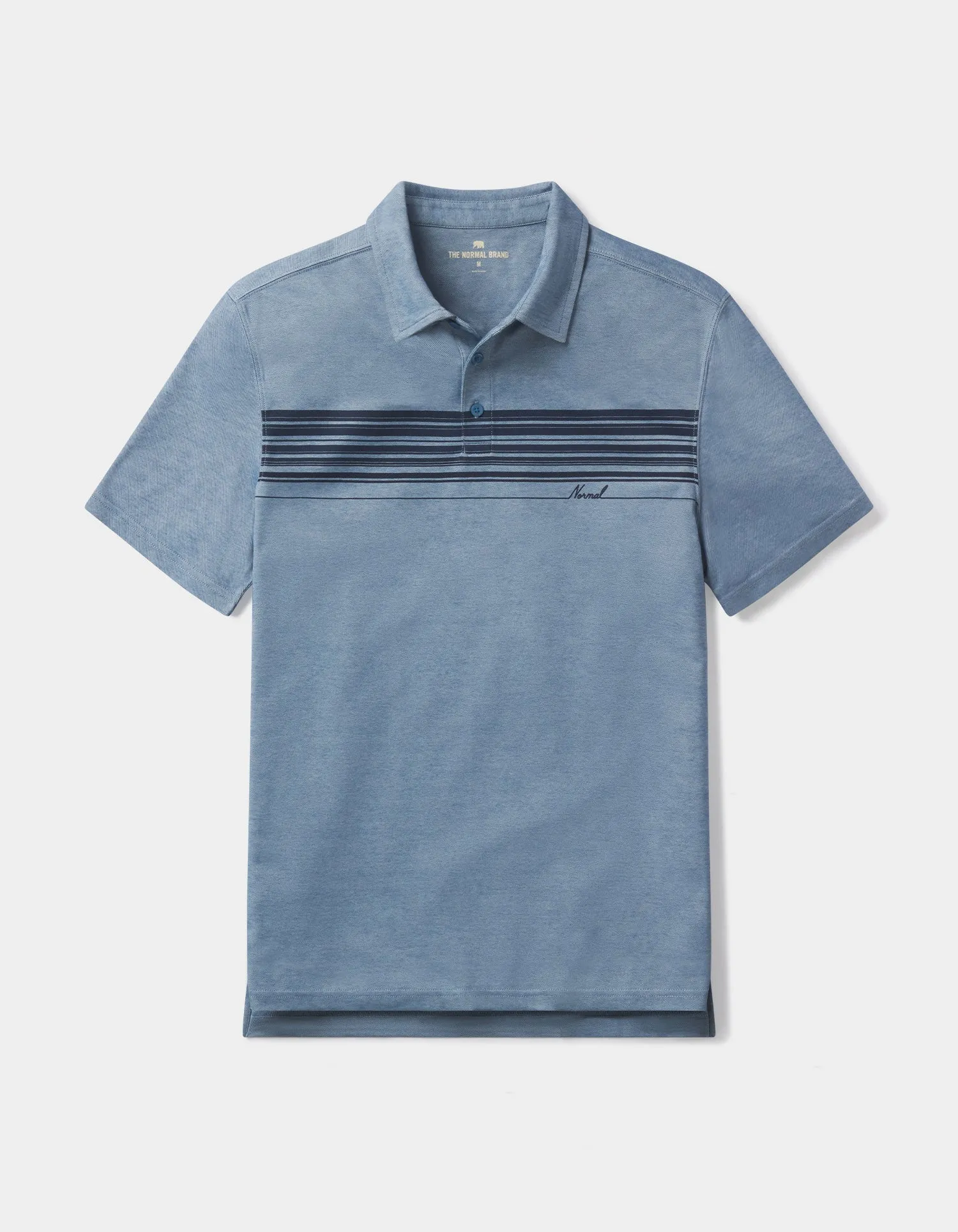 Chip Pique Polo in Normal Navy Script