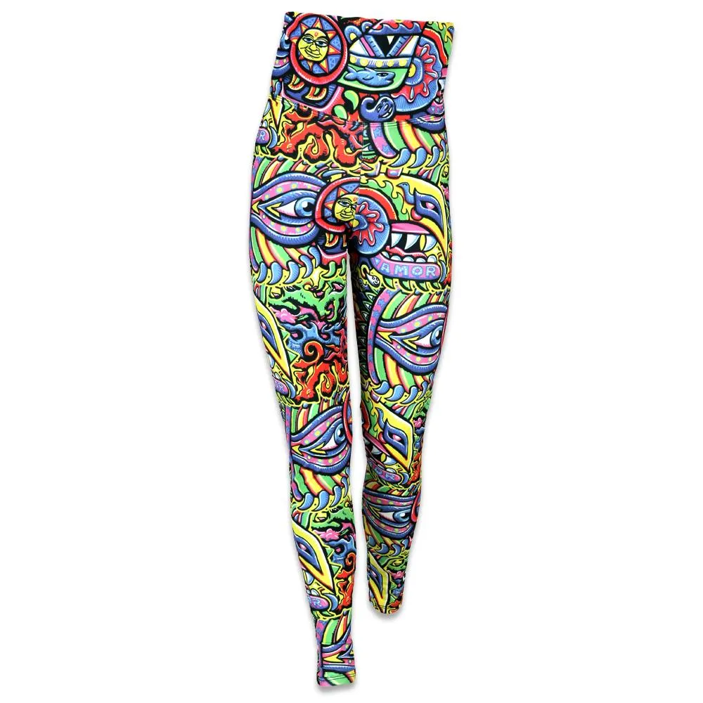 Chris Dyer Rainbow Serpent Red Yoga Pants