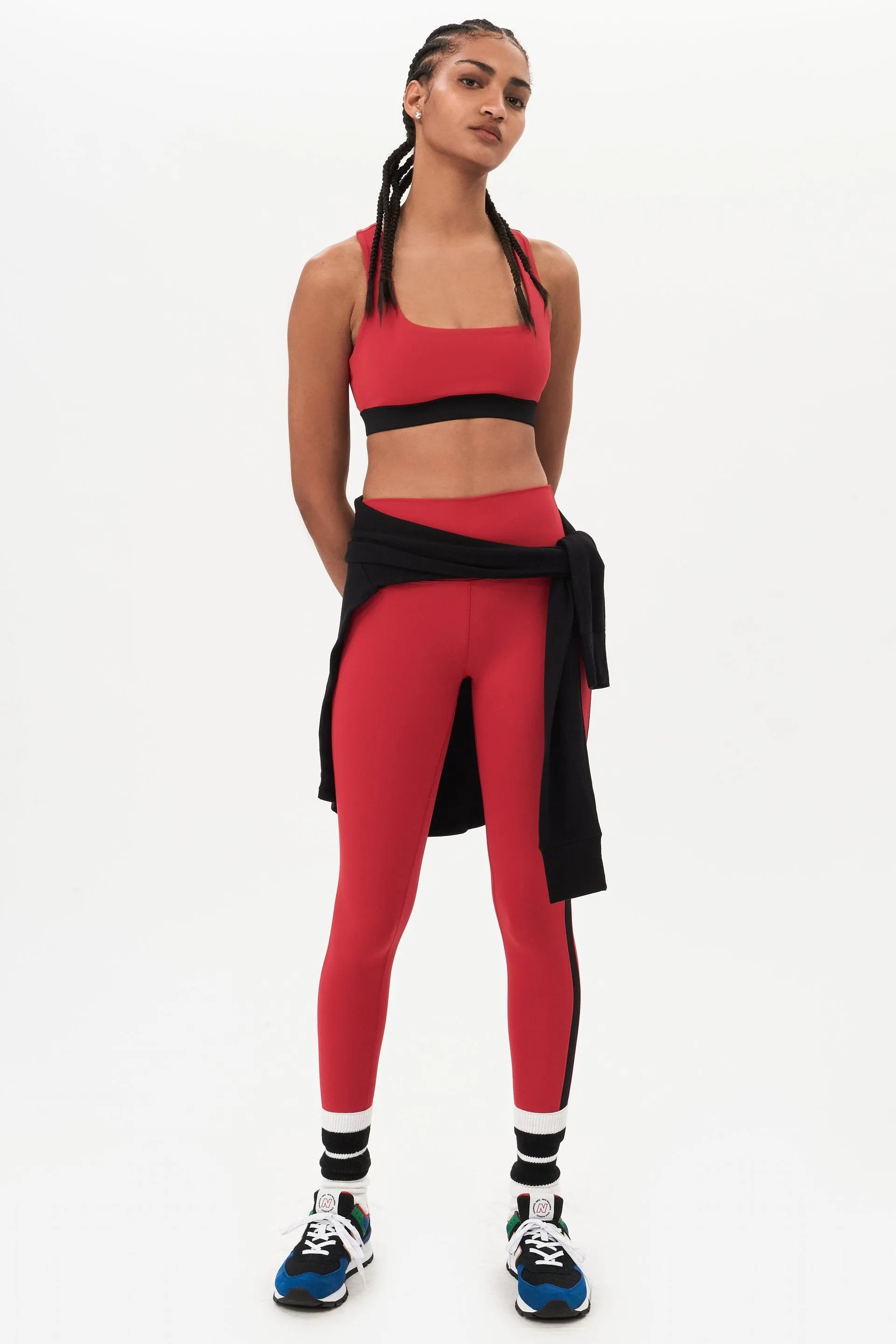 Clare High Waist Techflex 7/8, Pirate Red/Black