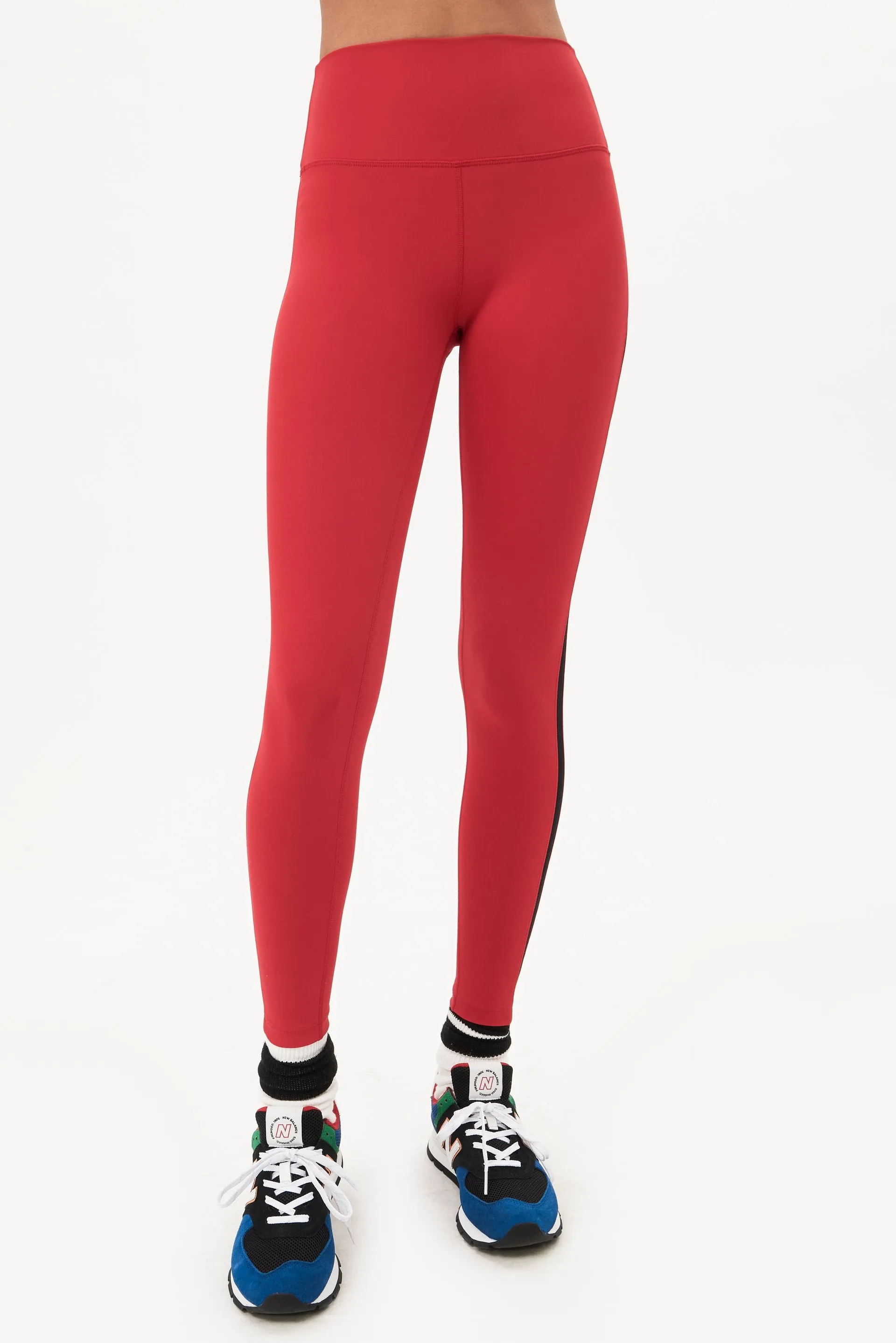 Clare High Waist Techflex 7/8, Pirate Red/Black