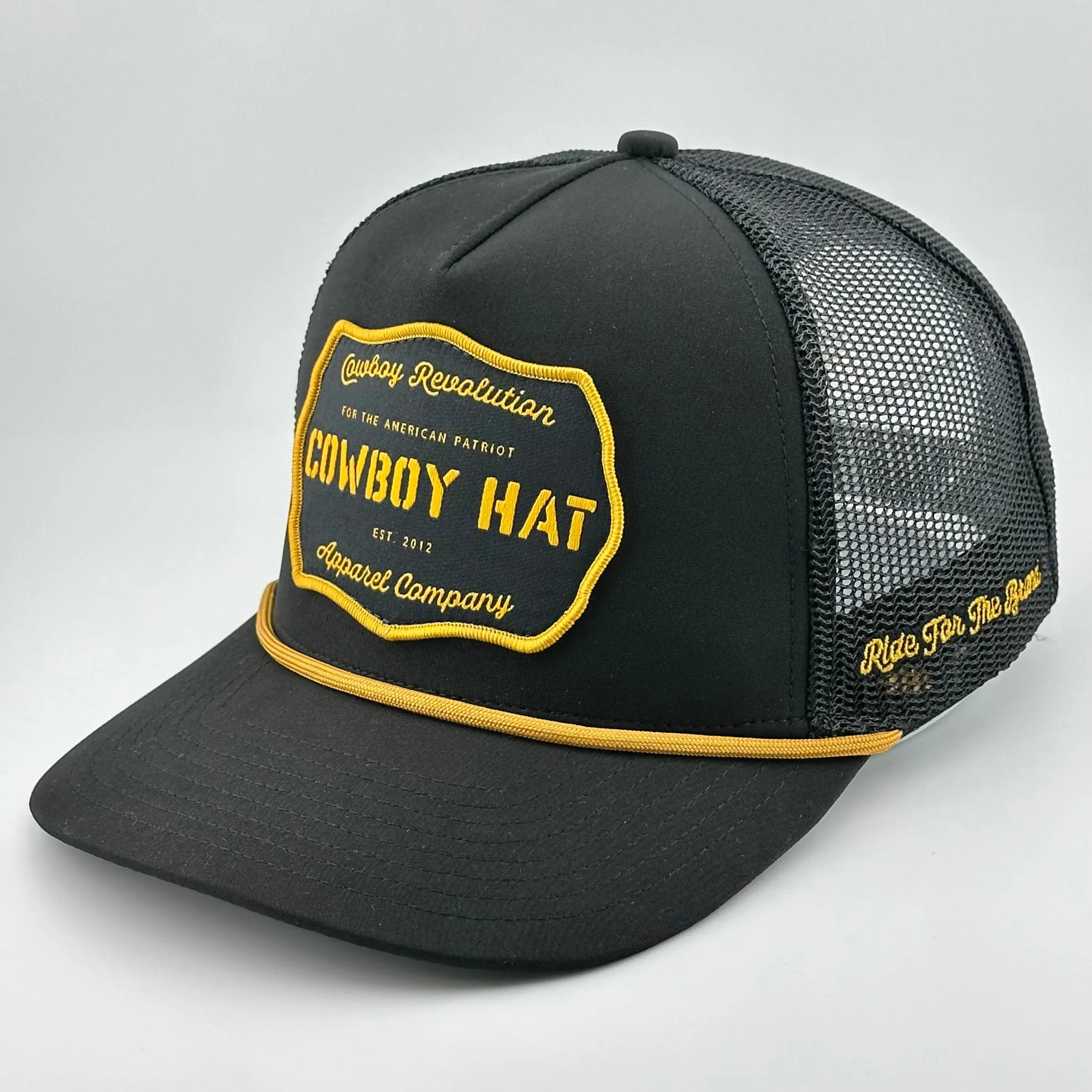 “Cowboy Hat” Cowboy Revolution Black Trucker Patch Hat