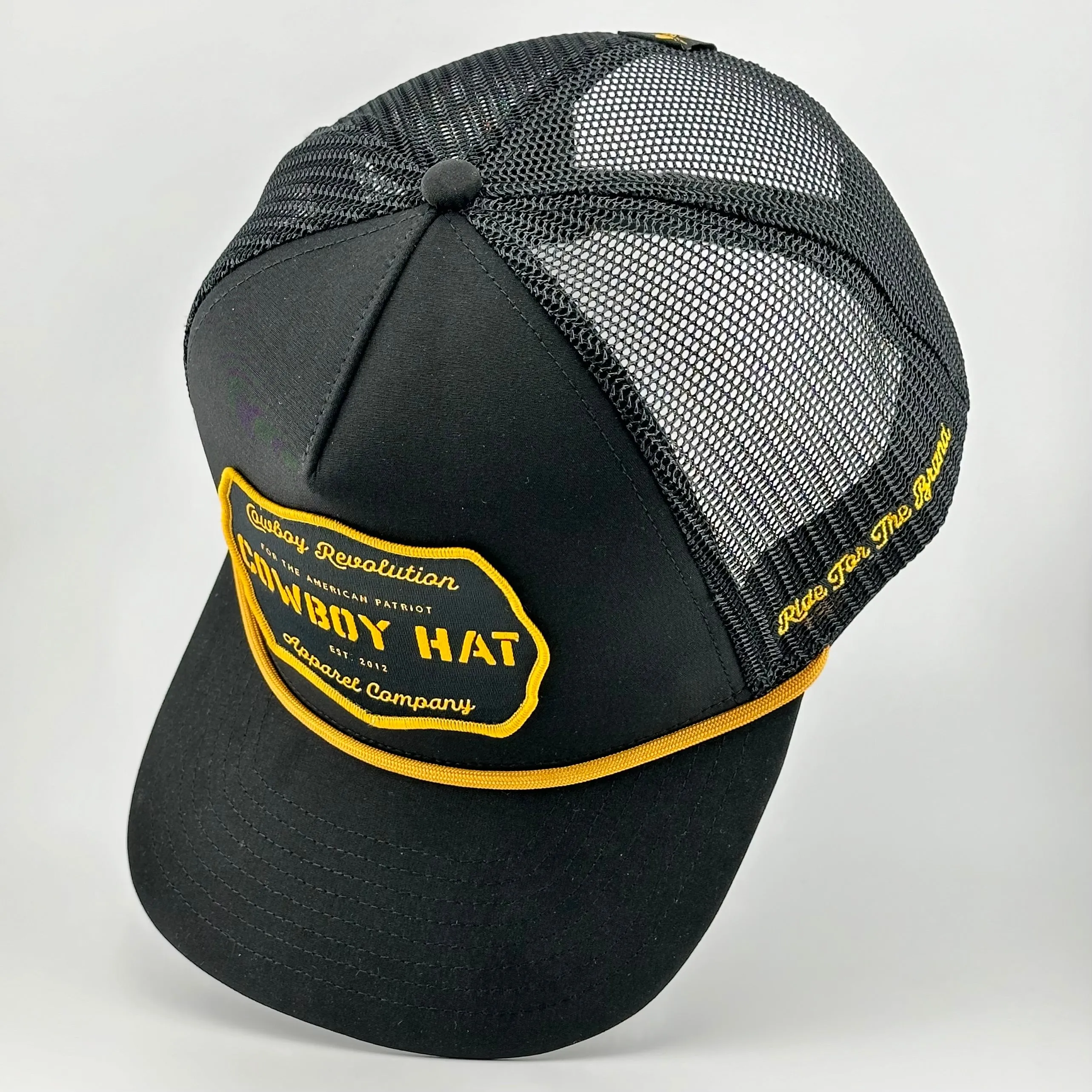“Cowboy Hat” Cowboy Revolution Black Trucker Patch Hat