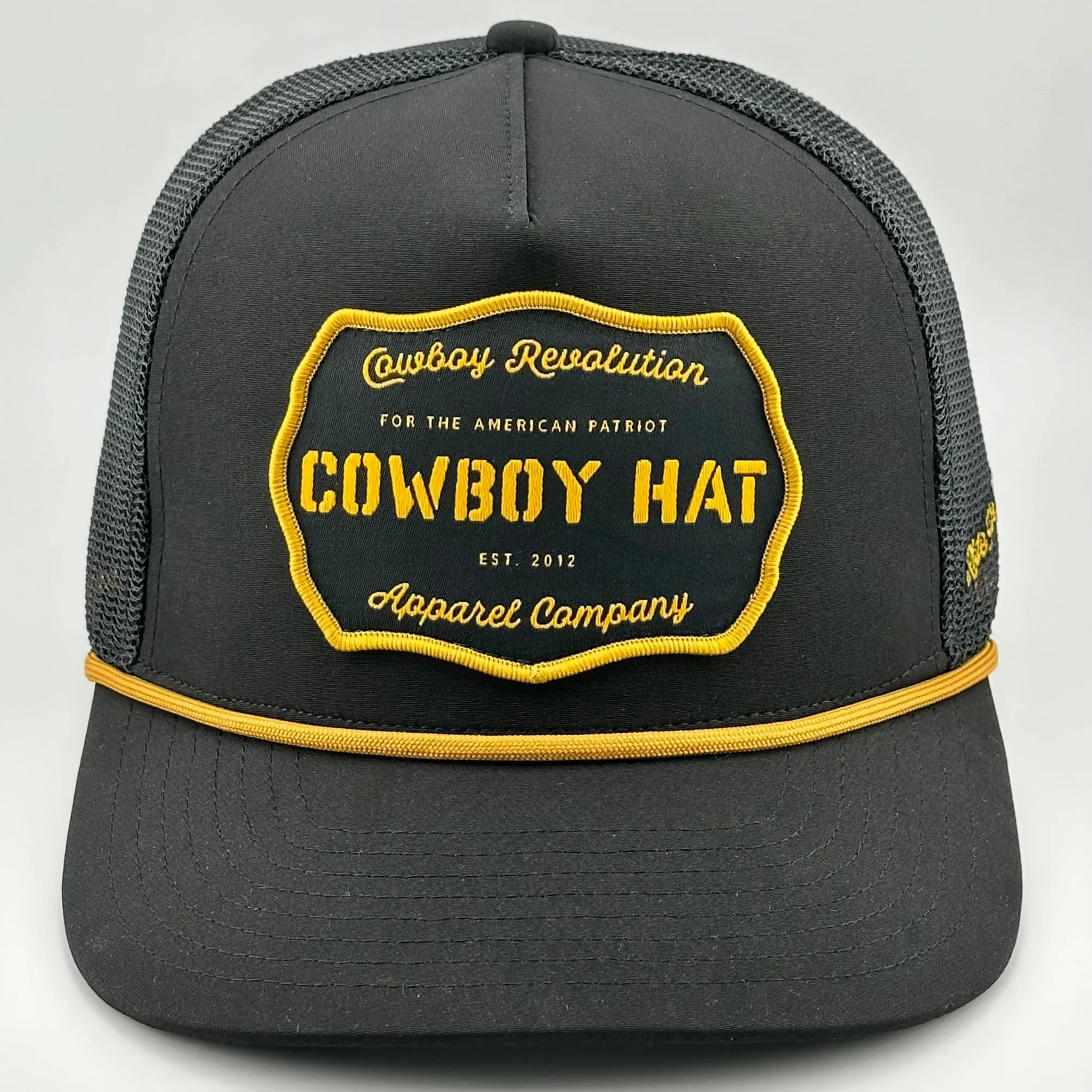 “Cowboy Hat” Cowboy Revolution Black Trucker Patch Hat