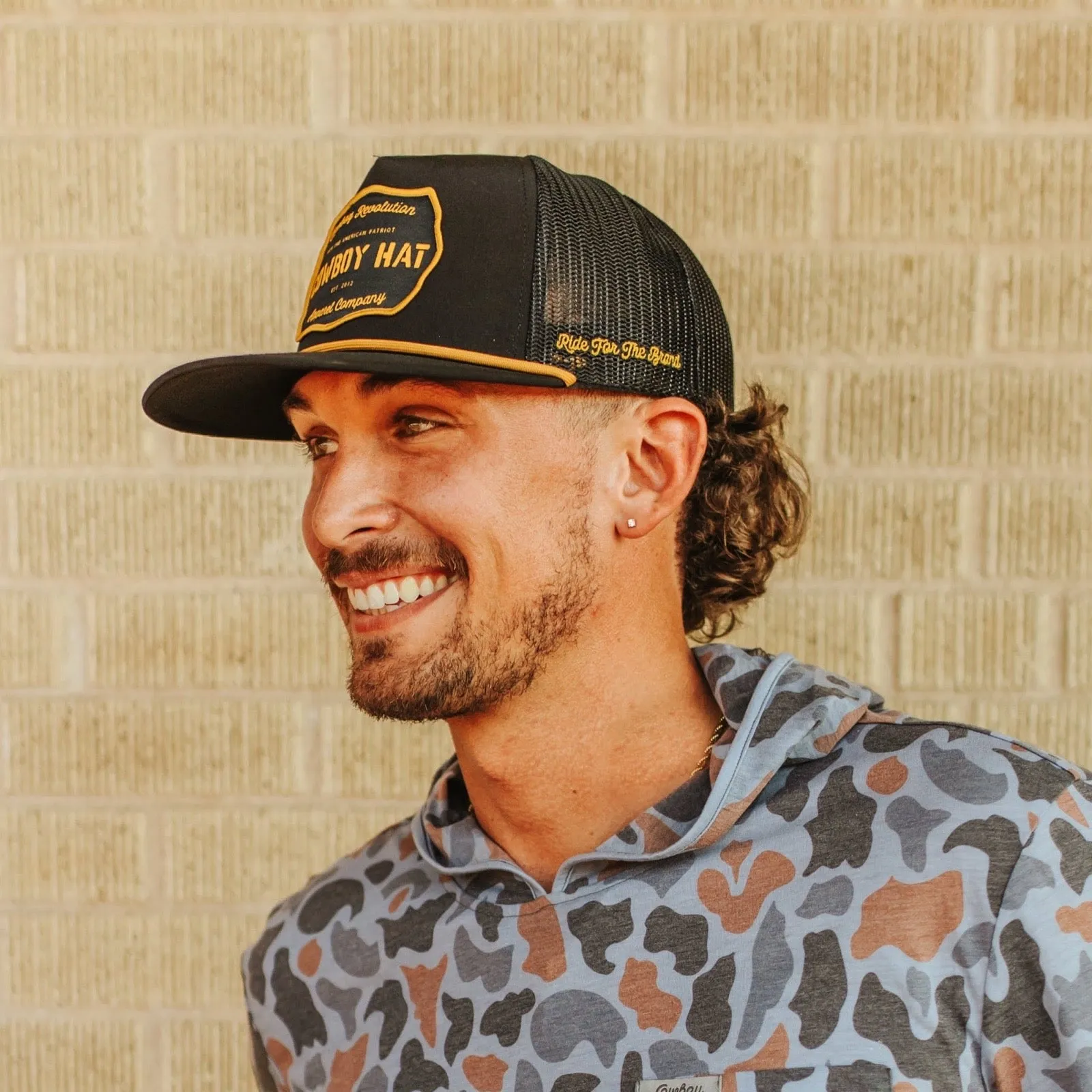 “Cowboy Hat” Cowboy Revolution Black Trucker Patch Hat