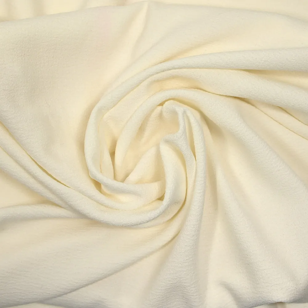 Crêpe de polyester blanc cassé