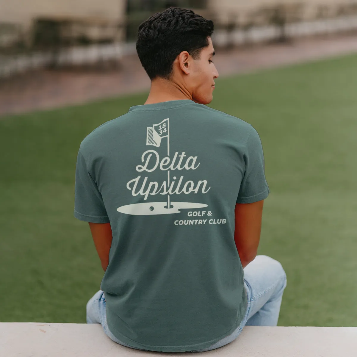 Delta Upsilon Comfort Colors Par For The Course Short Sleeve Tee