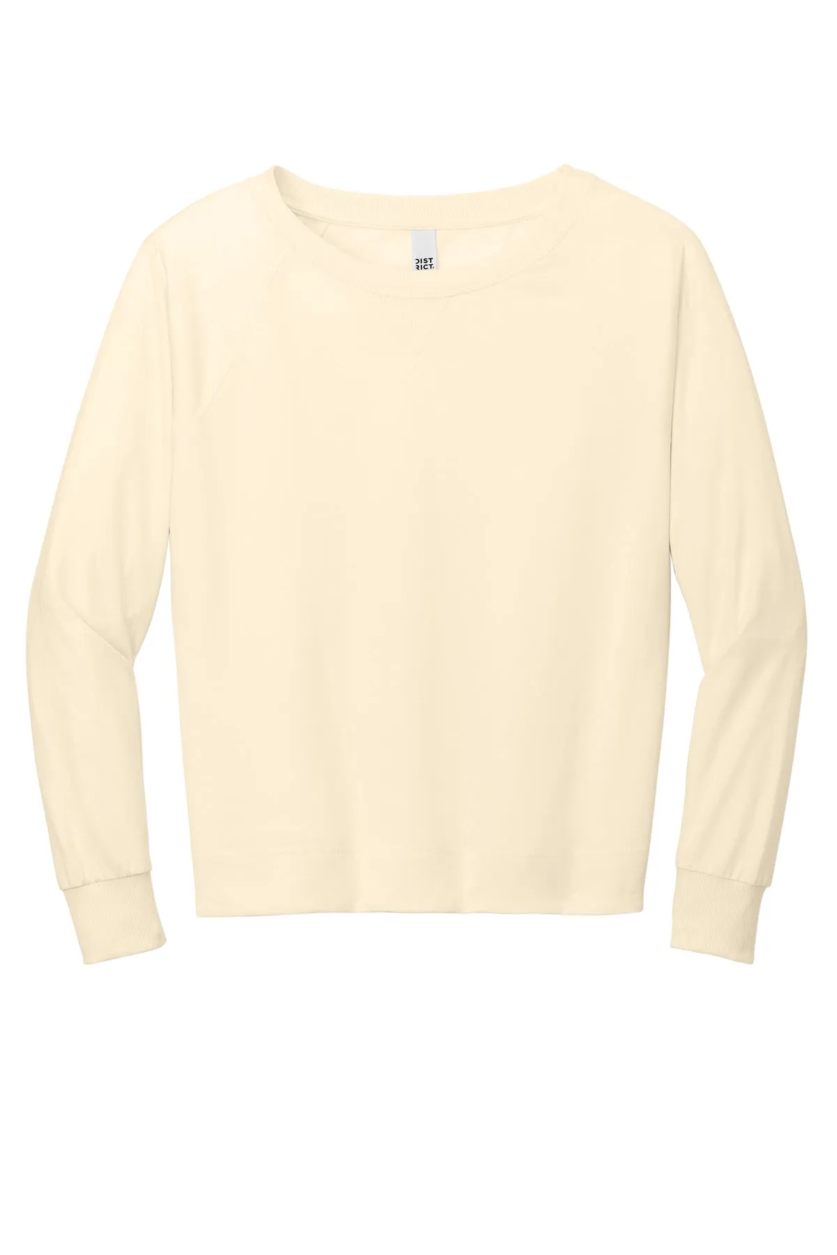 District Women's Featherweight French Terry Long Sleeve Crewneck DT672