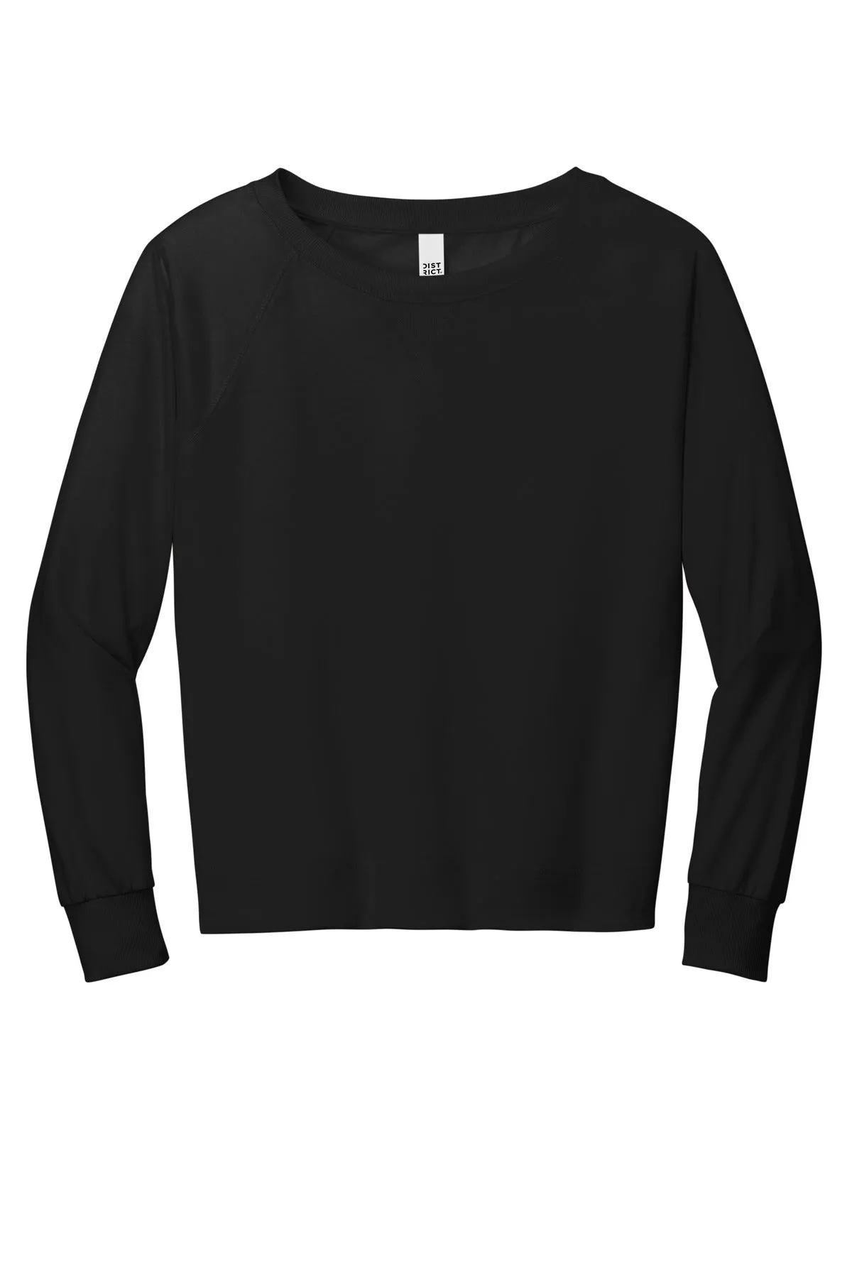 District Women's Featherweight French Terry Long Sleeve Crewneck DT672