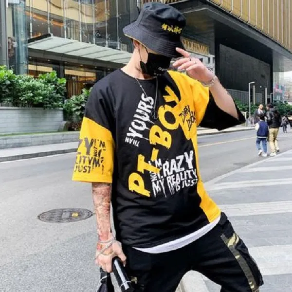 I'm Not Crazy Printed Hip Hop Streetwear Loose Tees