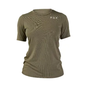Jersey Fox Womens Ranger Alyn Drirelease SS - Olive Green