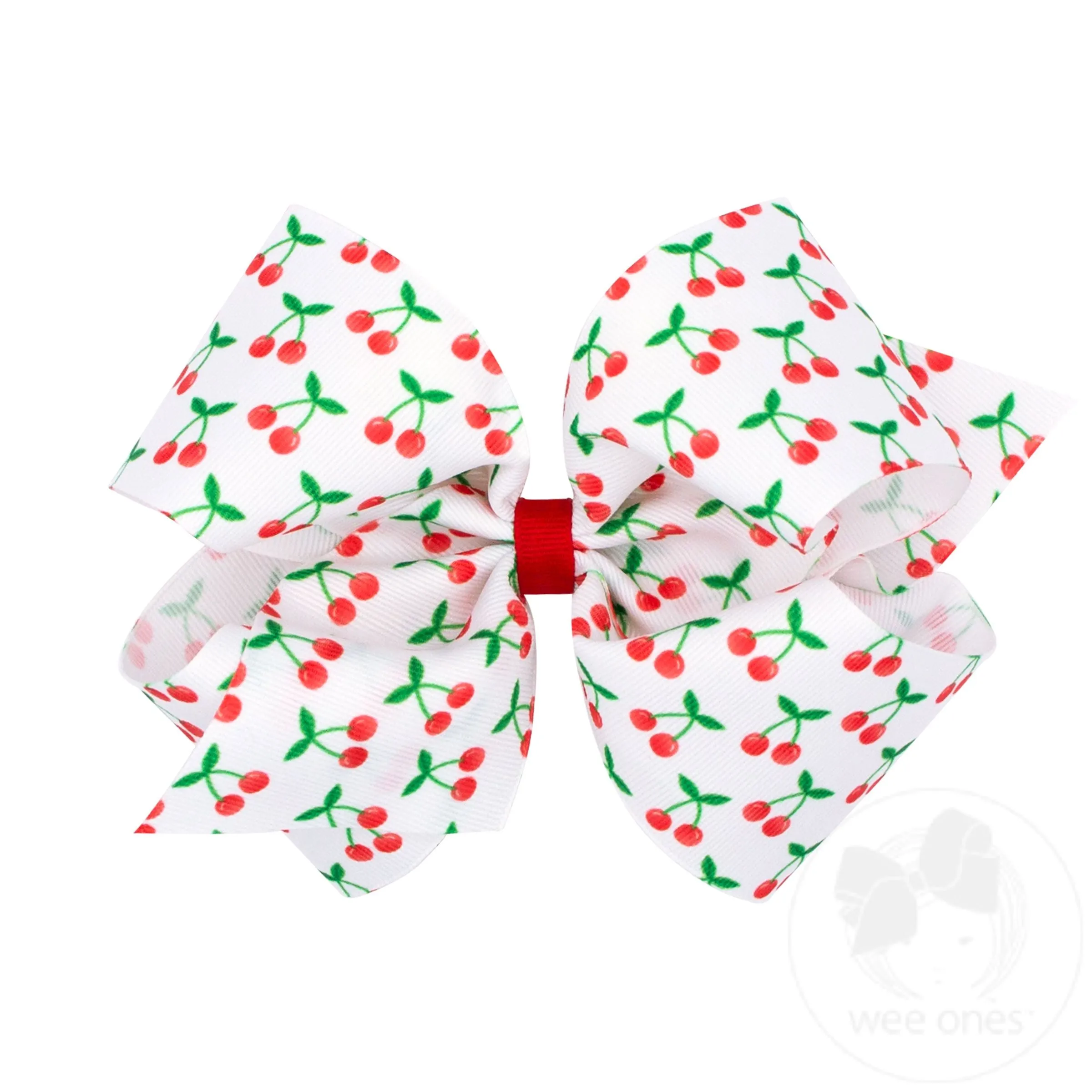 King Fruit Print Girls Grosgrain Hair Bow