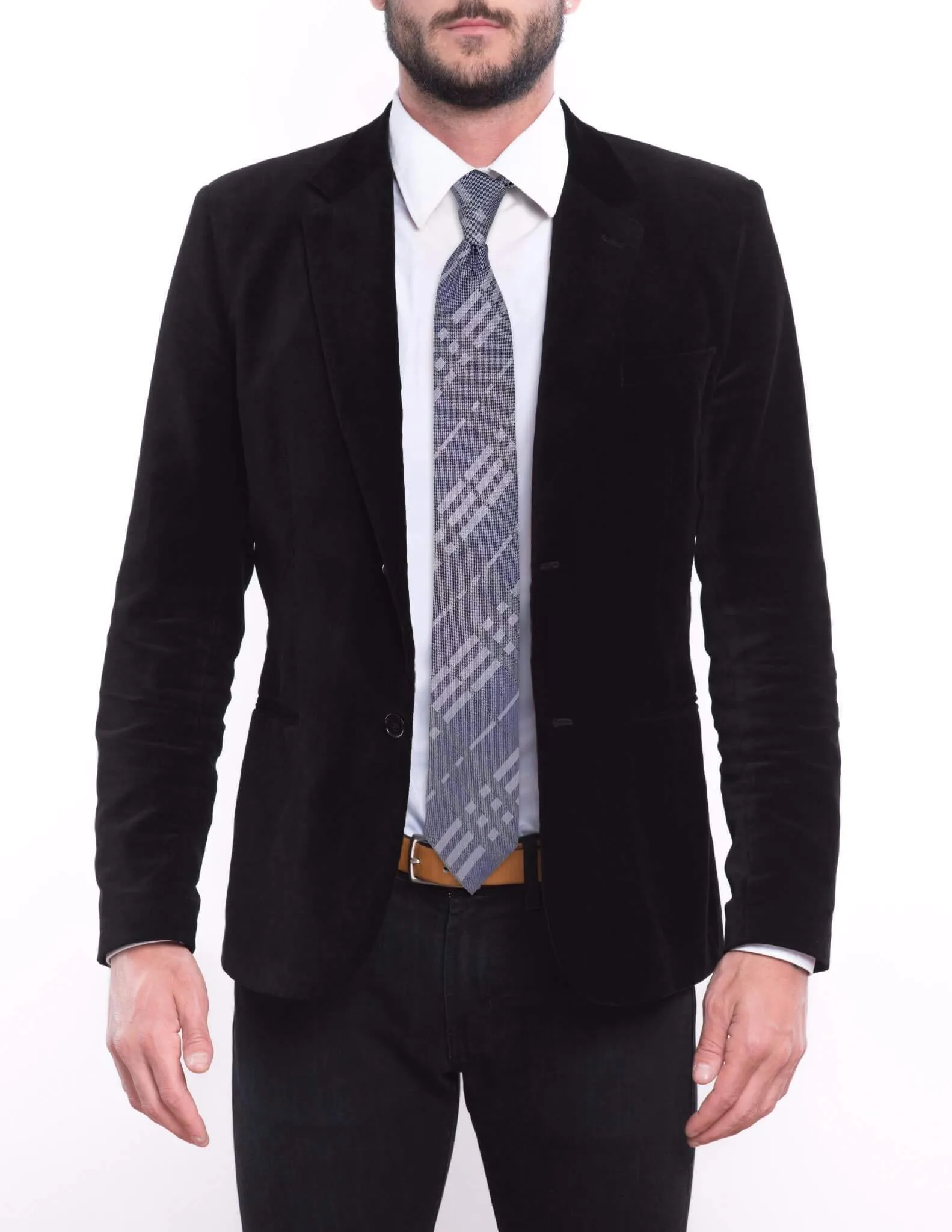 Light Purple and Gray Plaid Tie
