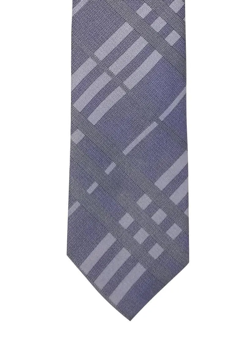Light Purple and Gray Plaid Tie