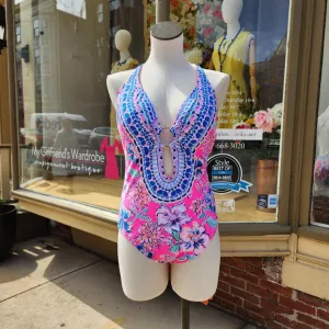 Lilly Pulitzer “Last Bud Not Least” Ester one piece swimsuit size 14 New With Tags