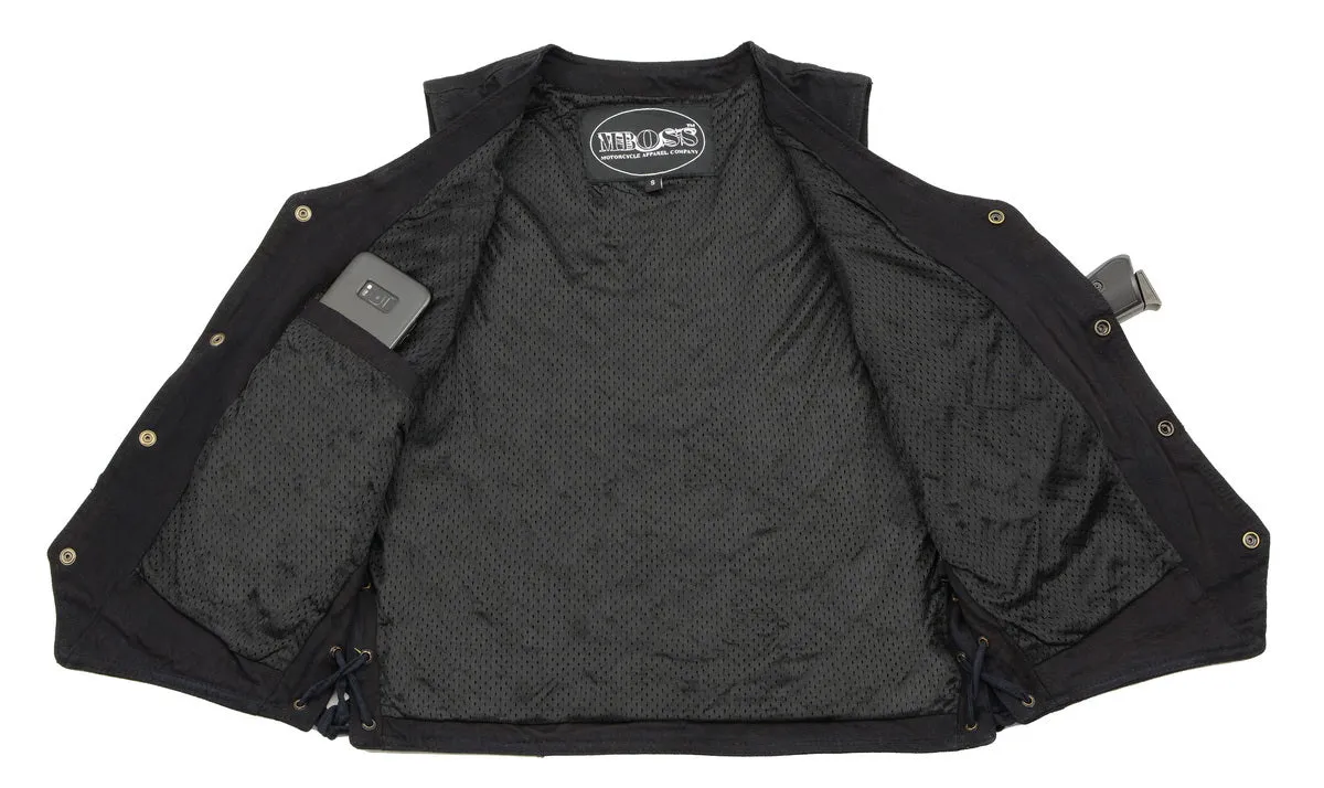 M Boss Motorcycle Apparel BOS13003 Men's Blue Denim Motorcycle Side