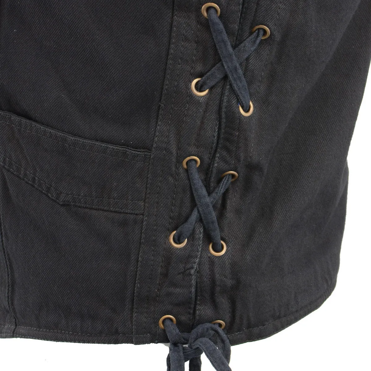 M Boss Motorcycle Apparel BOS13003 Men's Blue Denim Motorcycle Side
