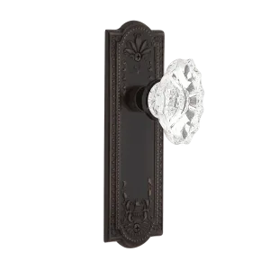 Meadows Long Plate with Chateau Knob in Timeless Bronze