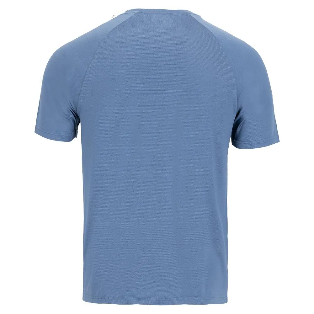 Men`s Spray Gradient Printed Tennis Crew