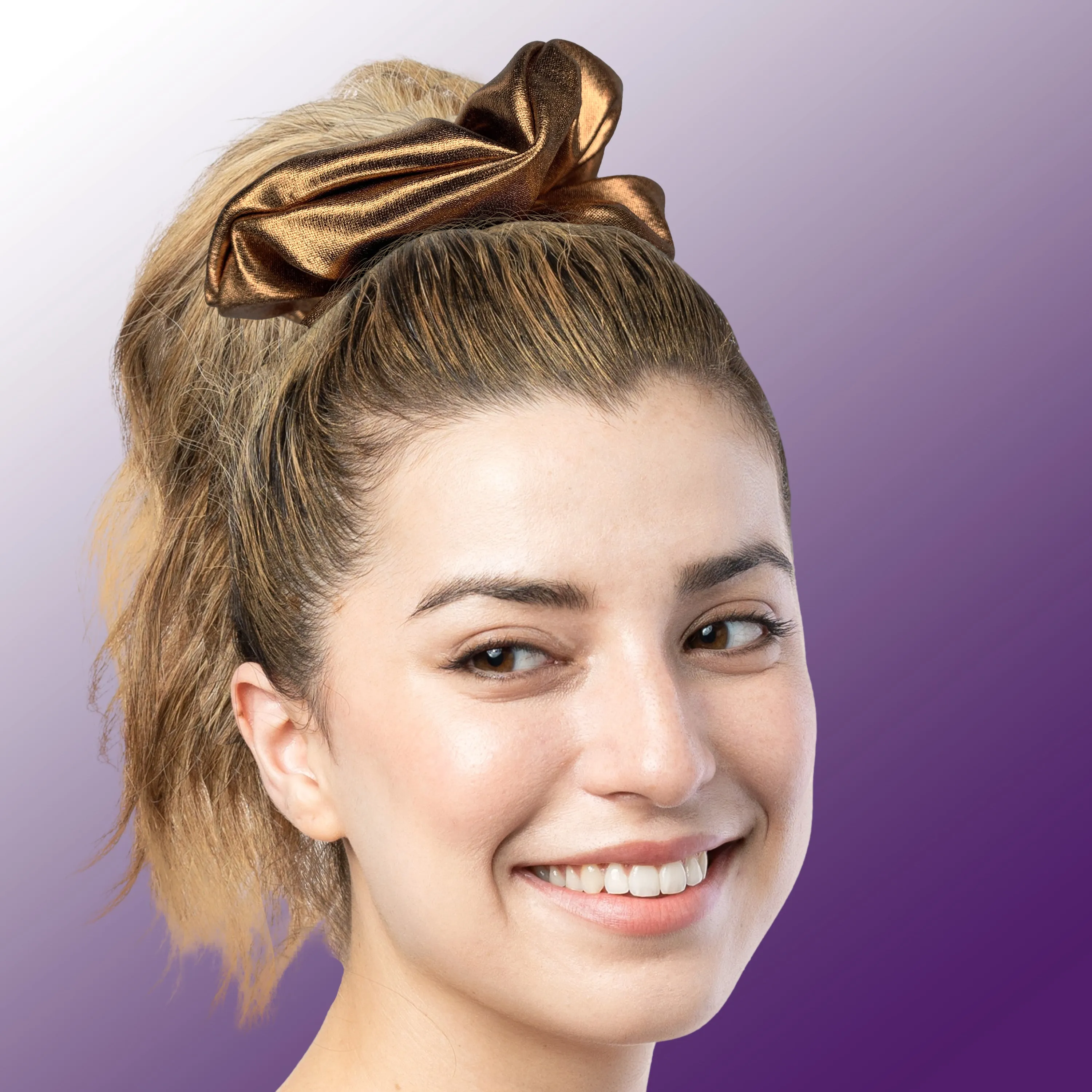 Metallic Scrunchies Available in 3 Sizes Made in the USA Copper