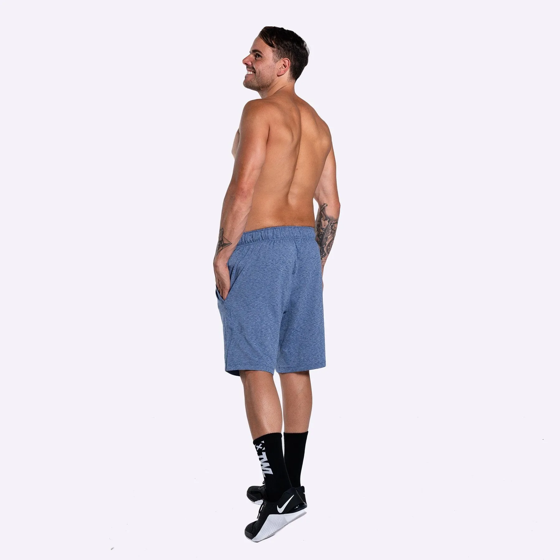 Nike - Yoga Dri-FIT Men's Shorts - DEEP ROYAL BLUE/HEATHER/BLACK