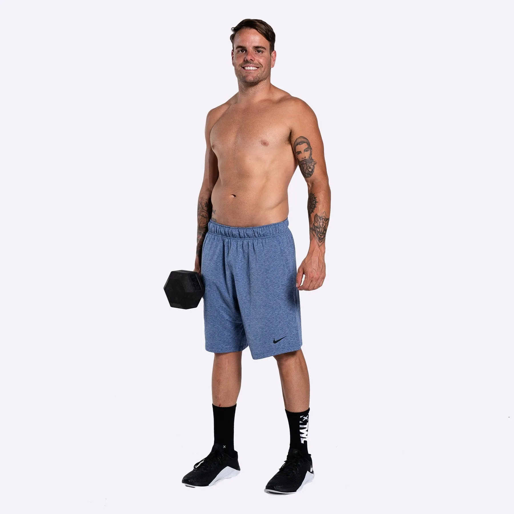 Nike - Yoga Dri-FIT Men's Shorts - DEEP ROYAL BLUE/HEATHER/BLACK