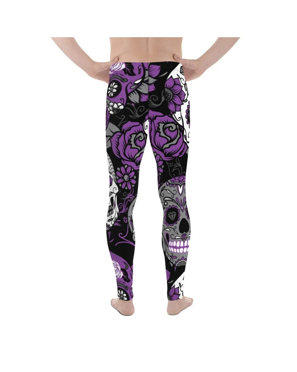 Purple Sugar Skull Meggings