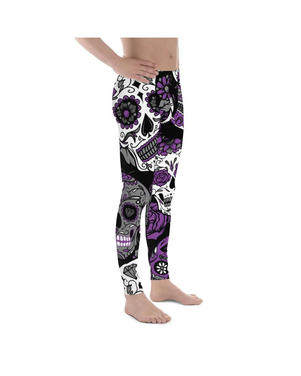 Purple Sugar Skull Meggings