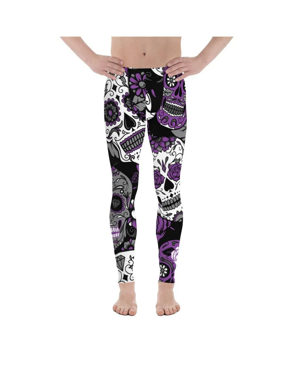 Purple Sugar Skull Meggings
