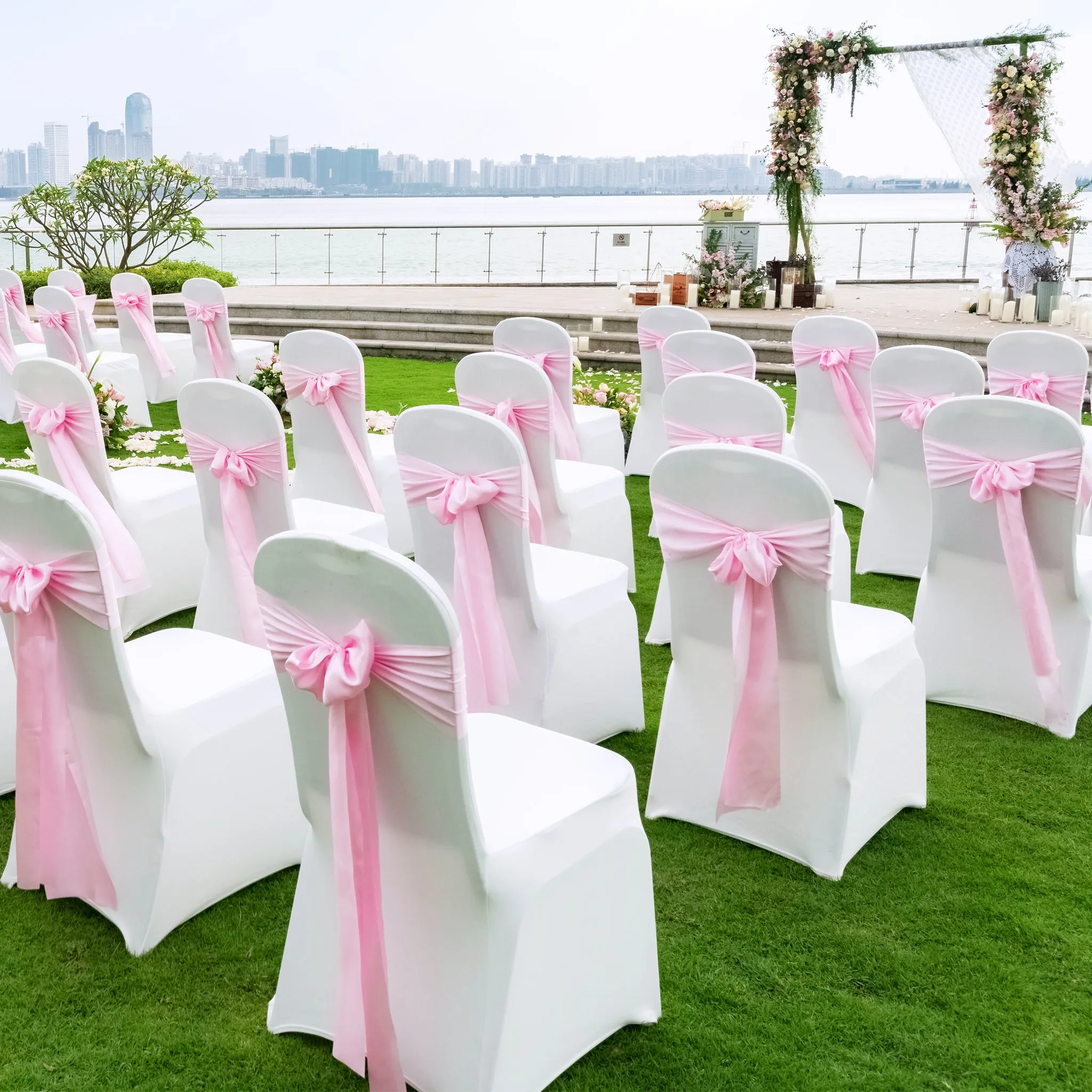 Spandex Banquet Chair Cover - White