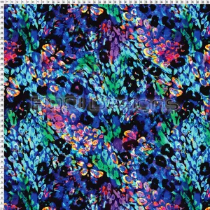 Spandex Leopard Blossom - Stretch Net 115gsm