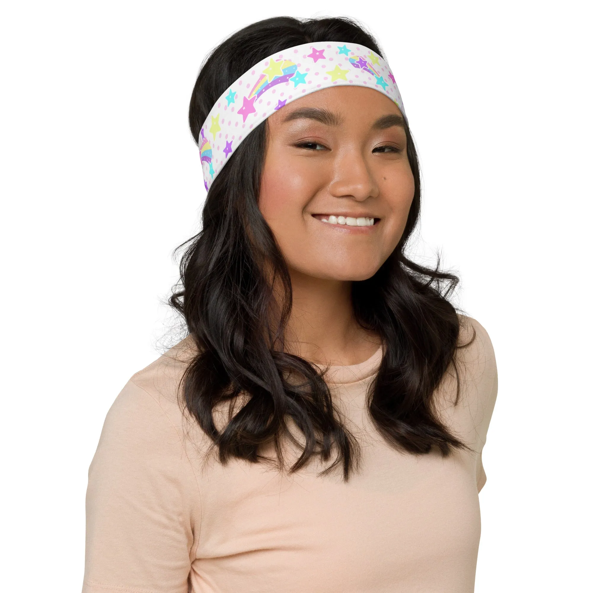 Starry Party White Stretchable Headband