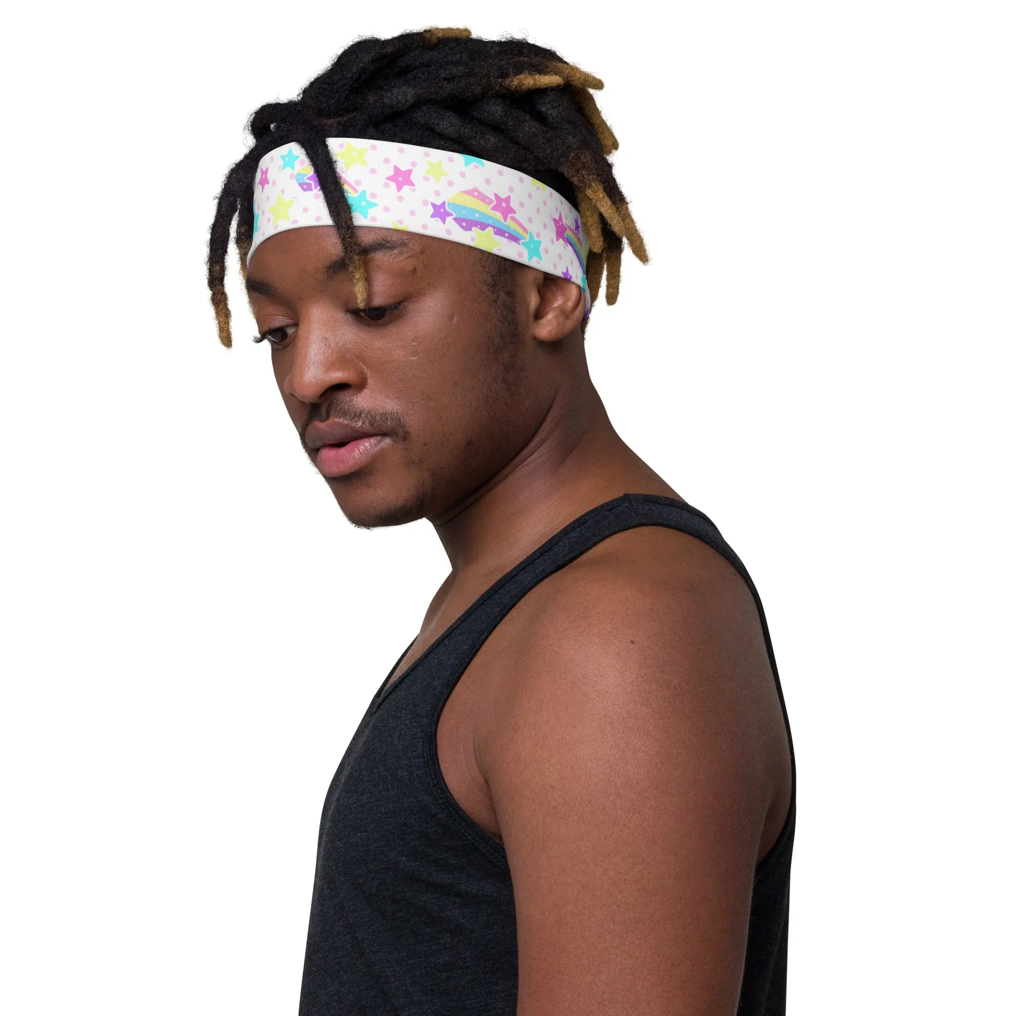 Starry Party White Stretchable Headband